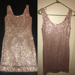 Pink sequin party dress